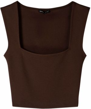Bershka Top  čokoládová