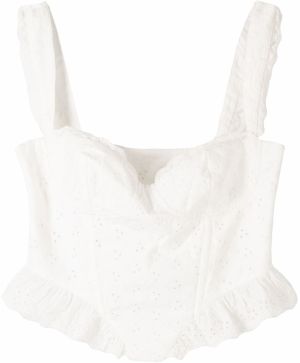 Bershka Top  šedobiela