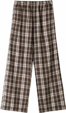 Bershka Nohavice  hnedá / čierna / šedobiela
