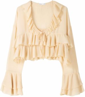 Bershka Blúzka  svetložltá