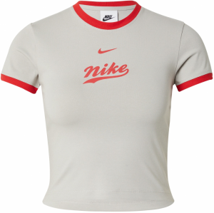 Nike Sportswear Tričko  sivá / červená