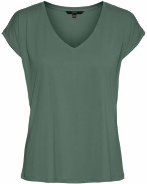 VERO MODA Tričko 'VMFilli'  tmavozelená