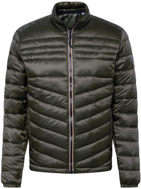 JACK & JONES Prechodná bunda 'JJHero'  námornícka modrá / jedľová / biela