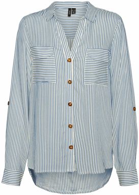 VERO MODA Blúzka 'VMBumpy'  námornícka modrá / biela