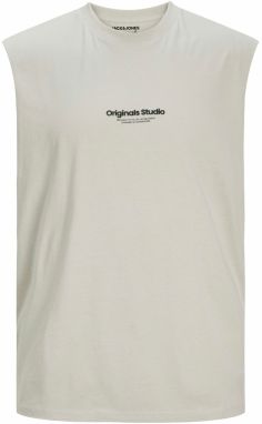 JACK & JONES Tričko 'JORVesterbro'  béžová / čierna