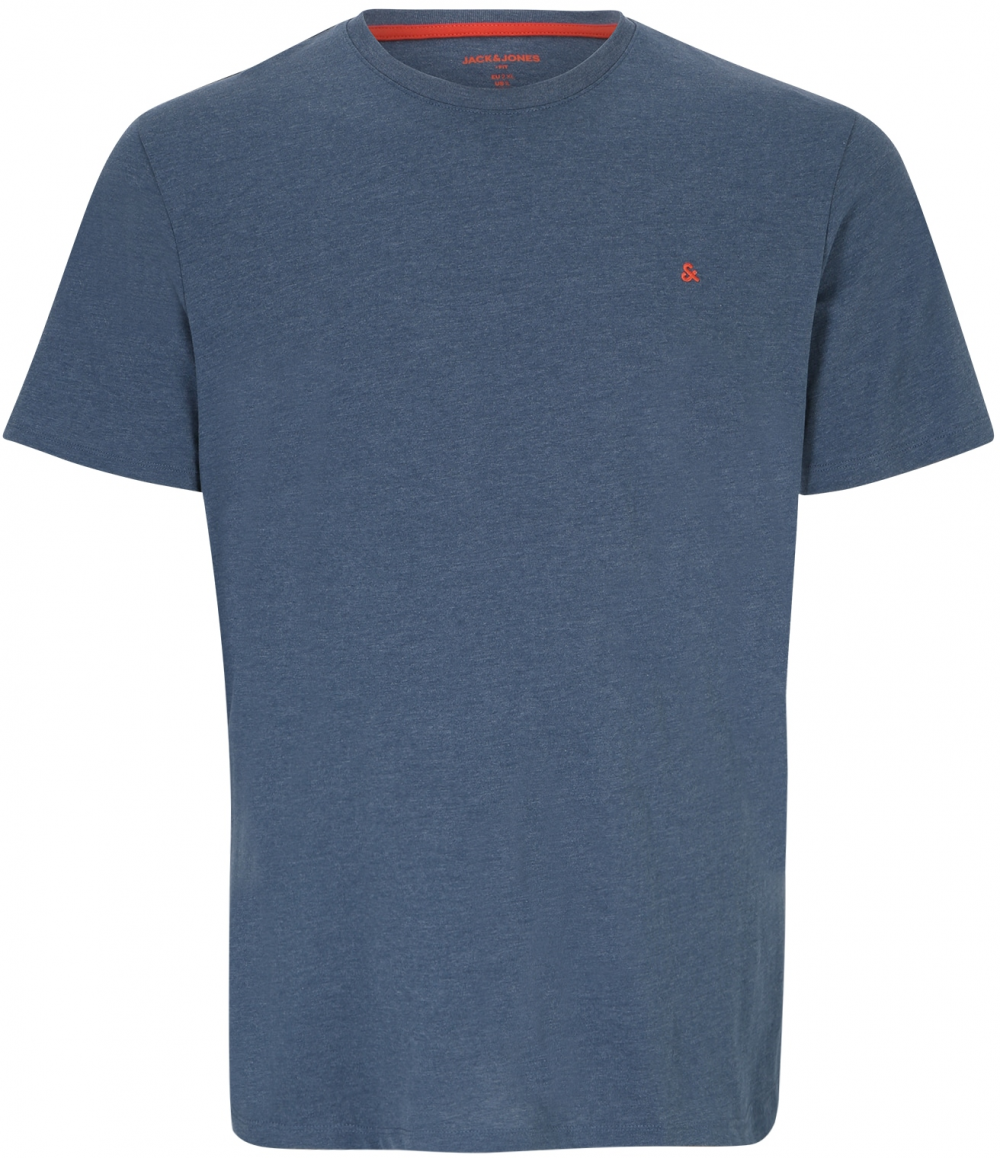 Jack & Jones Plus Tričko 'JJEPaulos'  modrá melírovaná / krvavo červená