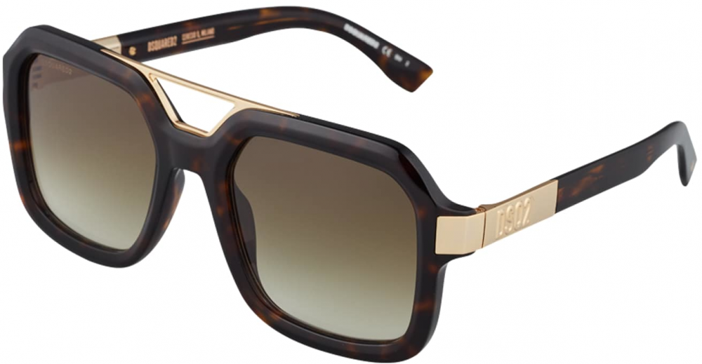 DSQUARED2 Slnečné okuliare 'D2 0029/S'  tmavohnedá / zlatá / čierna