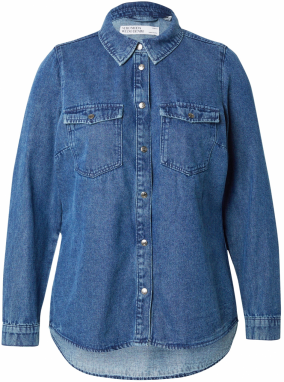 Vero Moda Curve Blúzka 'VMCJENNIE'  modrá denim