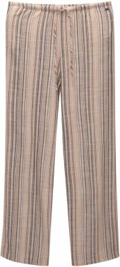 Pull&Bear Nohavice  béžová / ružová / čierna / biela