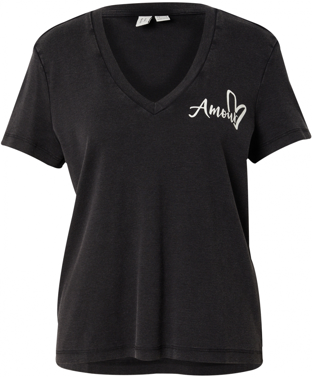 VERO MODA Tričko  čierna / biela