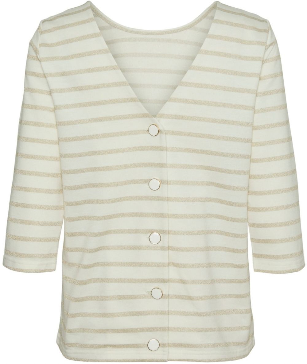 VERO MODA Kardigán  béžová / zlatá