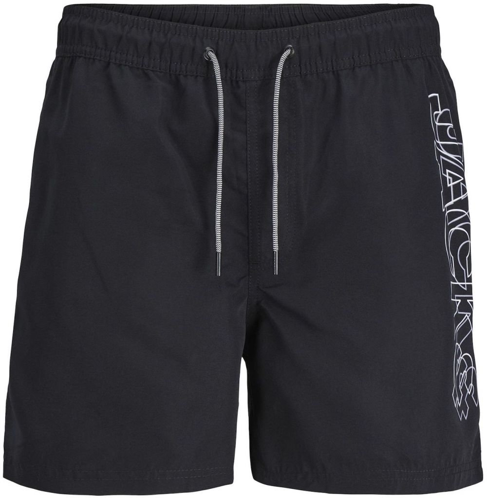 Jack & Jones Plus Plavecké šortky 'JPSTFiji'  čierna / biela