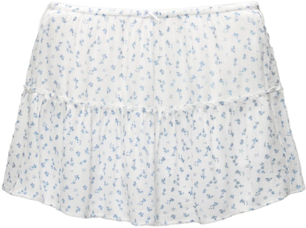 Pull&Bear Sukňa  svetlomodrá / šedobiela