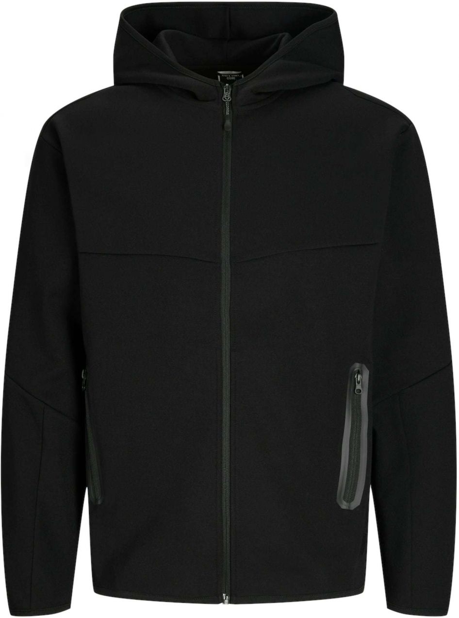 JACK & JONES Tepláková bunda 'Fusion'  čierna