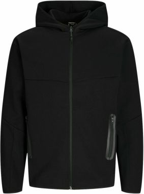 JACK & JONES Tepláková bunda 'Fusion'  čierna