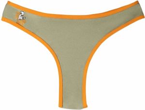 Bershka Bikinové nohavičky  zelená / oranžová / čierna / biela