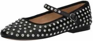 STEVE MADDEN Baleríny s ramienkom 'Vinetta-R'  čierna / strieborná / priehľadná