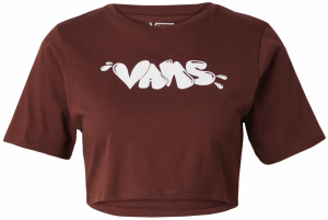 VANS Tričko  čokoládová / biela