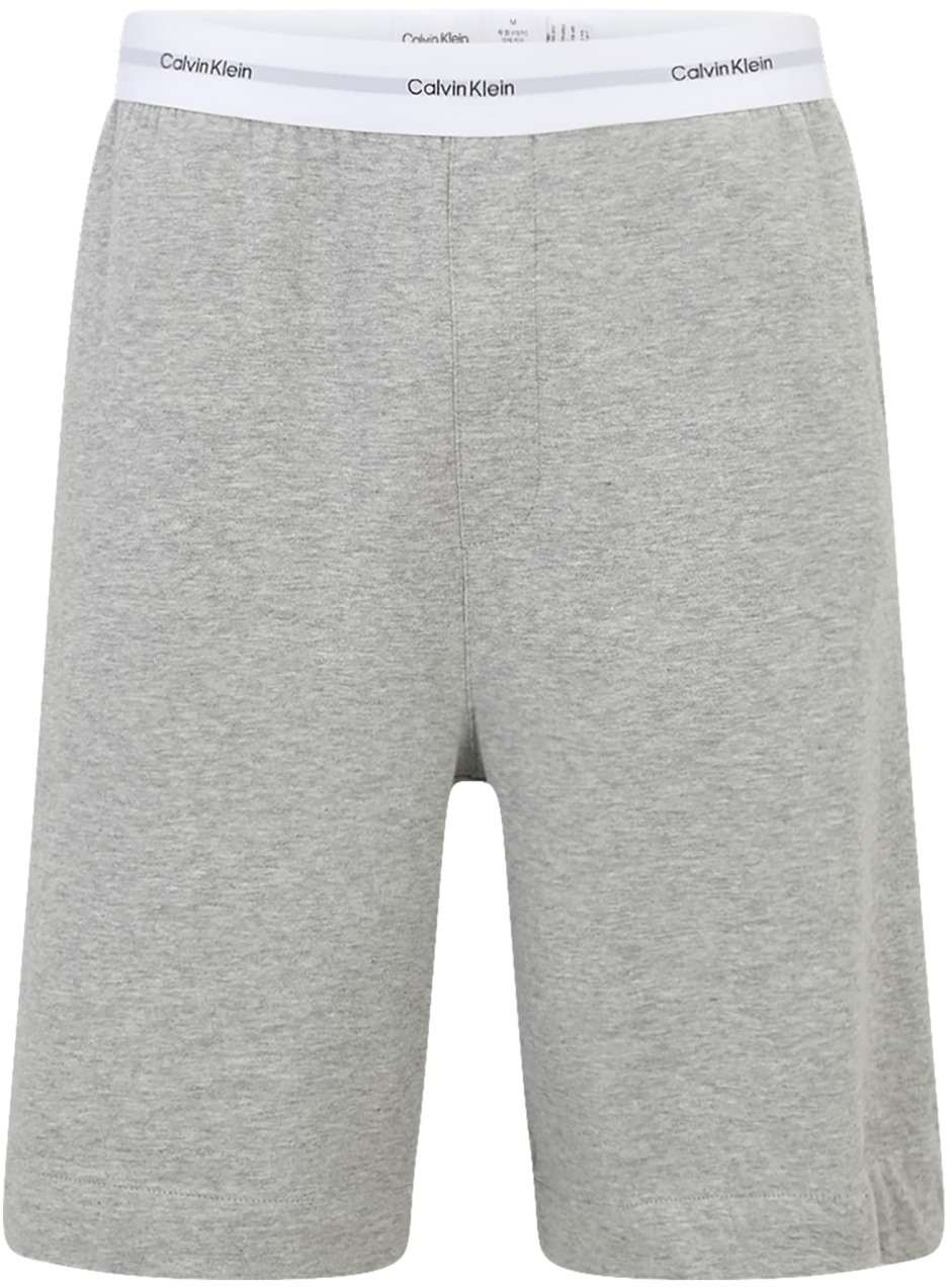 Calvin Klein Underwear Pyžamové nohavice  sivá melírovaná / čierna / biela