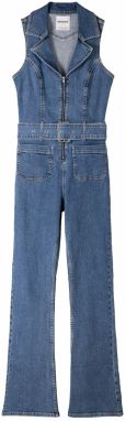 Bershka Overal  modrá denim