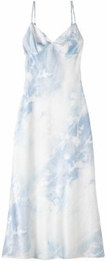 Bershka Letné šaty  svetlomodrá / biela