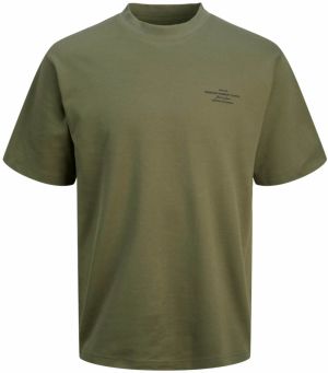JACK & JONES Tričko 'Blachard'  olivová / čierna