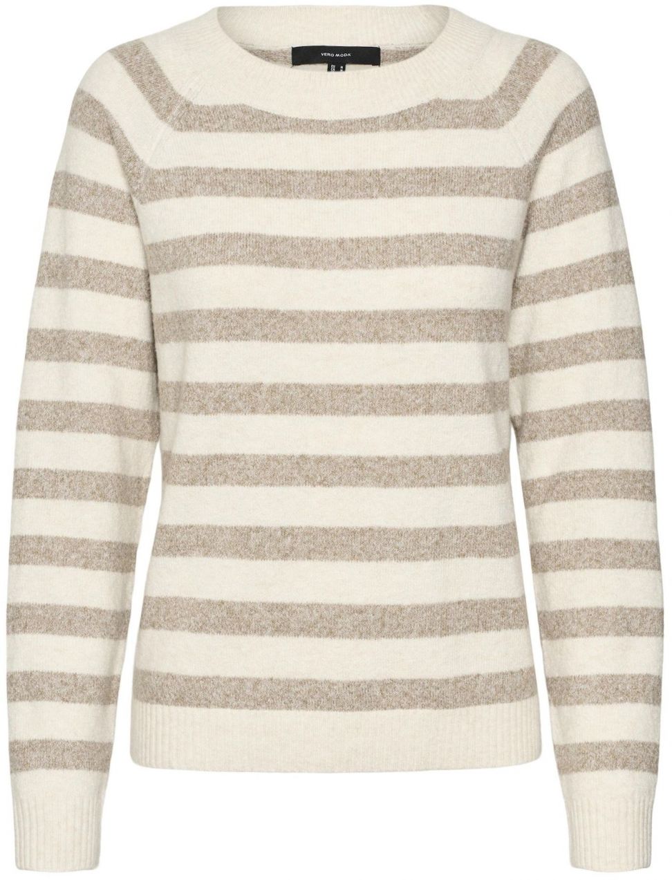 VERO MODA Sveter 'Doffy'  nebielená / hnedá
