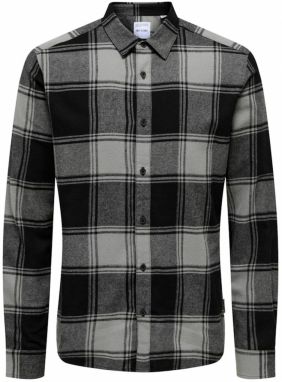Only & Sons Košeľa 'ONSGudmund'  sivá / sivobéžová / čierna