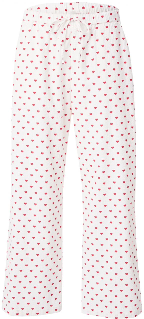 Lindex Pyžamové nohavice  červená / biela