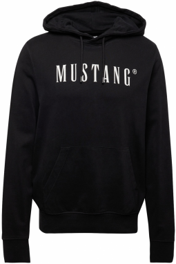 MUSTANG Mikina 'Bronson'  čierna / biela
