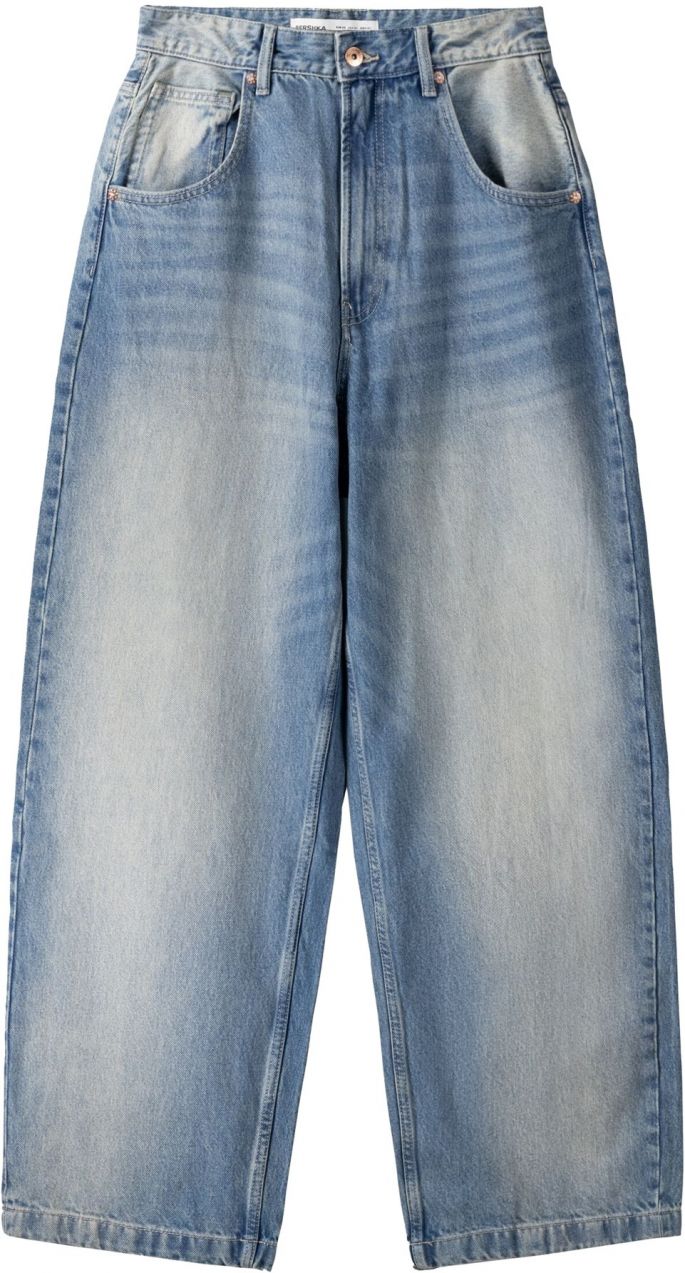 Bershka Džínsy  modrá denim