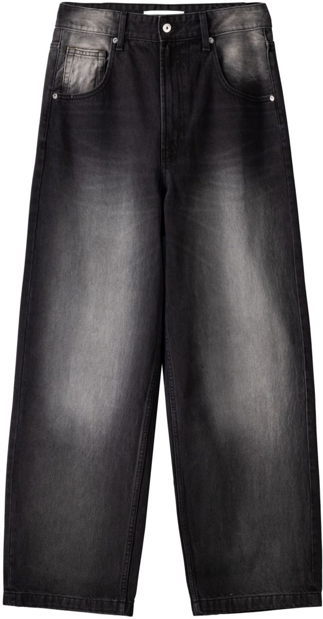 Bershka Džínsy  čierny denim