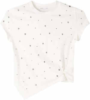 Bershka Tričko  nebielená / strieborná