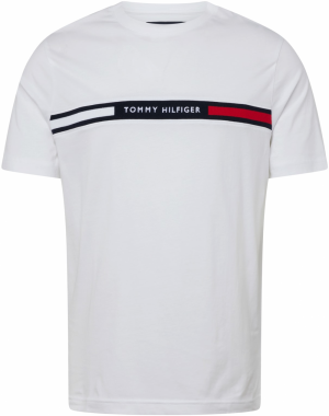 TOMMY HILFIGER Tričko  námornícka modrá / rubínová / biela