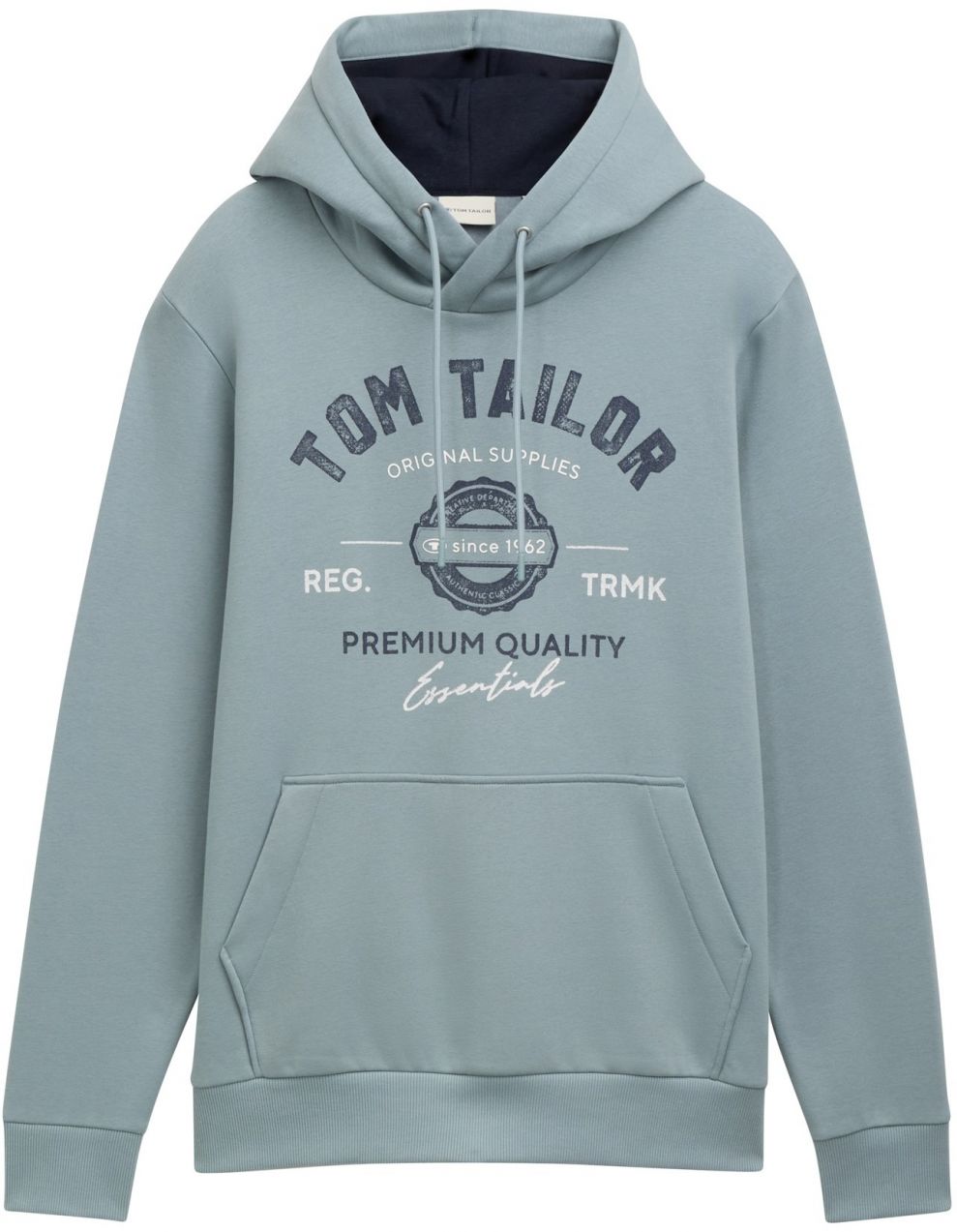 TOM TAILOR Mikina  tmavomodrá / opálová / vaječná škrupina
