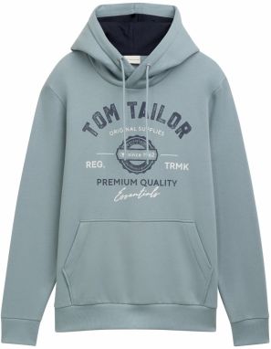 TOM TAILOR Mikina  tmavomodrá / opálová / vaječná škrupina