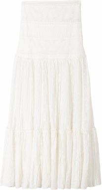 Bershka Sukňa  svetlobéžová