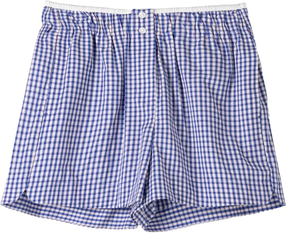 Bershka Nohavice  modrá / námornícka modrá / biela