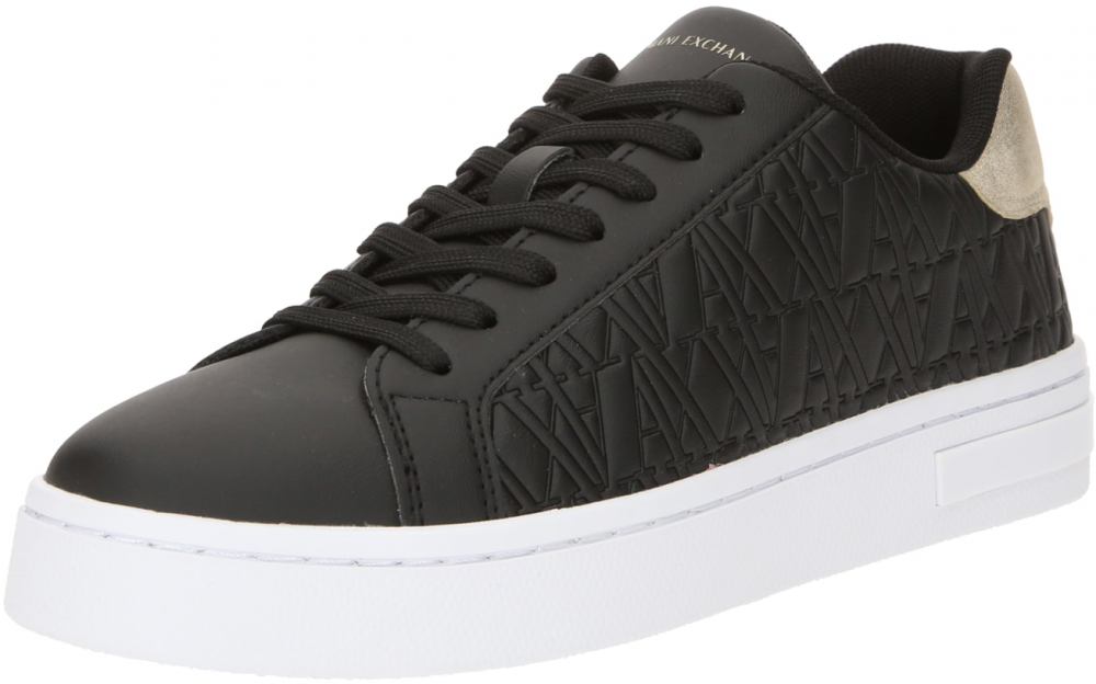 ARMANI EXCHANGE Nízke tenisky  zlatá / čierna