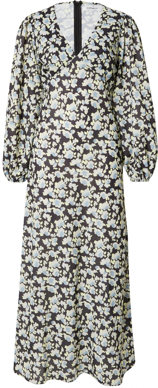 GLAMOROUS Šaty  svetlomodrá / pastelovo zelená / čierna