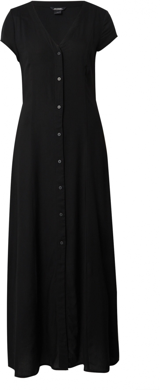 Monki Košeľové šaty  čierna