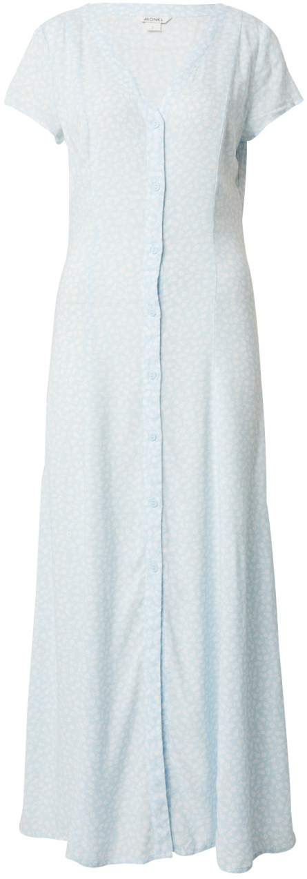 Monki Košeľové šaty  svetlomodrá / biela