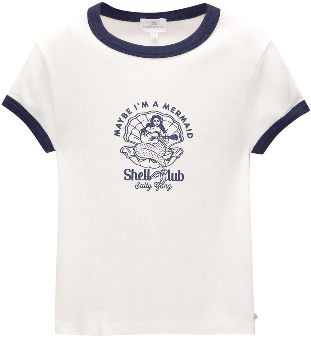 Pull&Bear Tričko  námornícka modrá / biela
