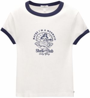 Pull&Bear Tričko  námornícka modrá / biela