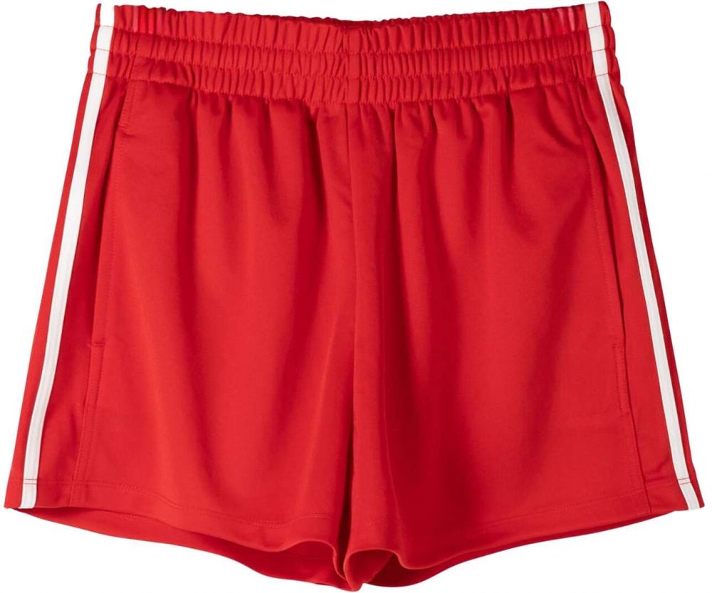 Bershka Nohavice  červená / šedobiela
