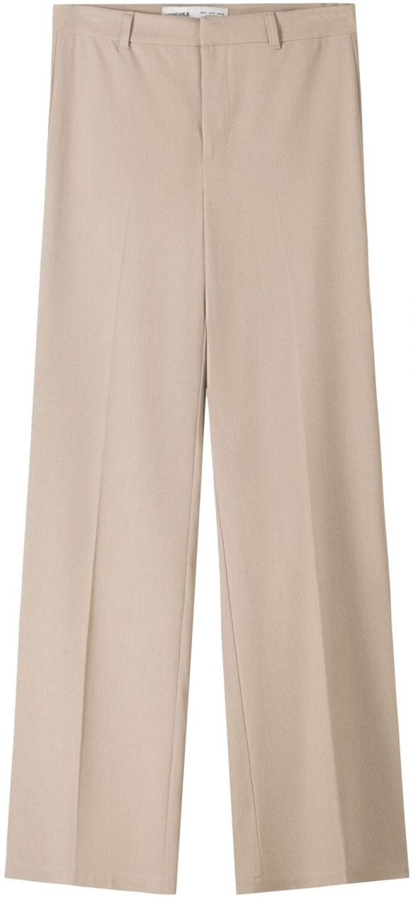Bershka Nohavice s pukmi  tmavobéžová