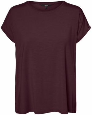 VERO MODA Tričko 'VMAva'  vínovo červená