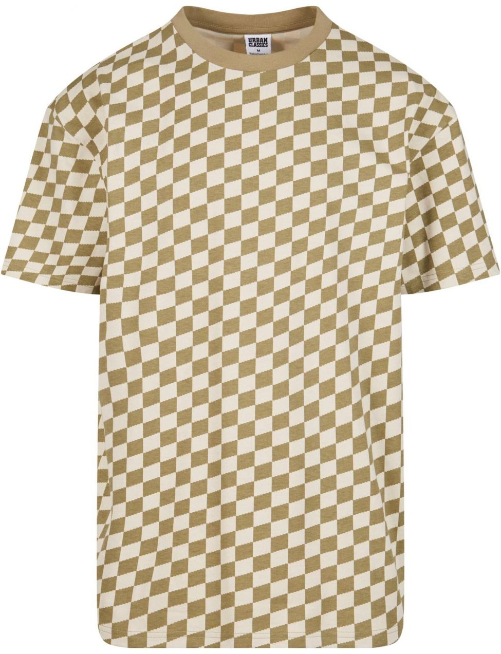 Urban Classics Tričko  kaki / biela
