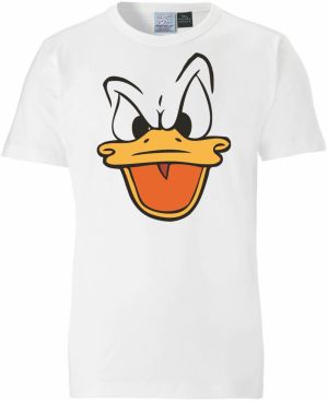 LOGOSHIRT Tričko 'Donald Duck'  biela