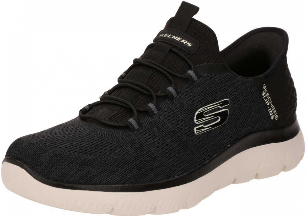 SKECHERS Slip-on obuv 'SUMMITS - KEY PACE'  čierna / biela